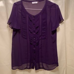 Ladies purple Calvin Klein shell blouse